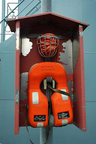 Rettungsweste am Pier