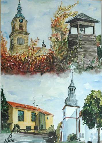 Pegnitz und Hainbronn - gemalt von Siggi Altkofer