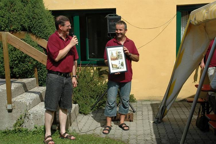 Das Aquarell wird versteigert